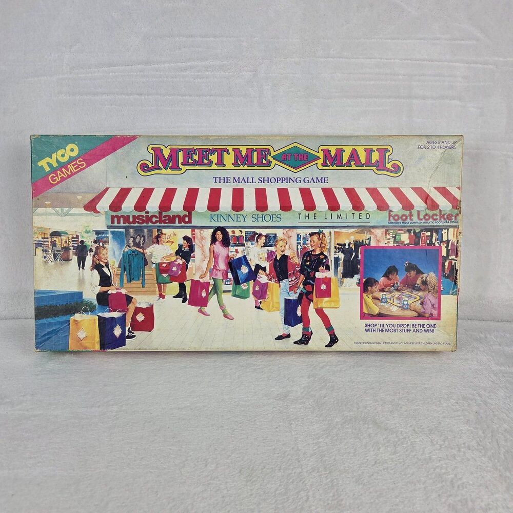 Vintage 1990 Meet Me At The Mall Board Game TYCO Shopping Game 99.9% Complete